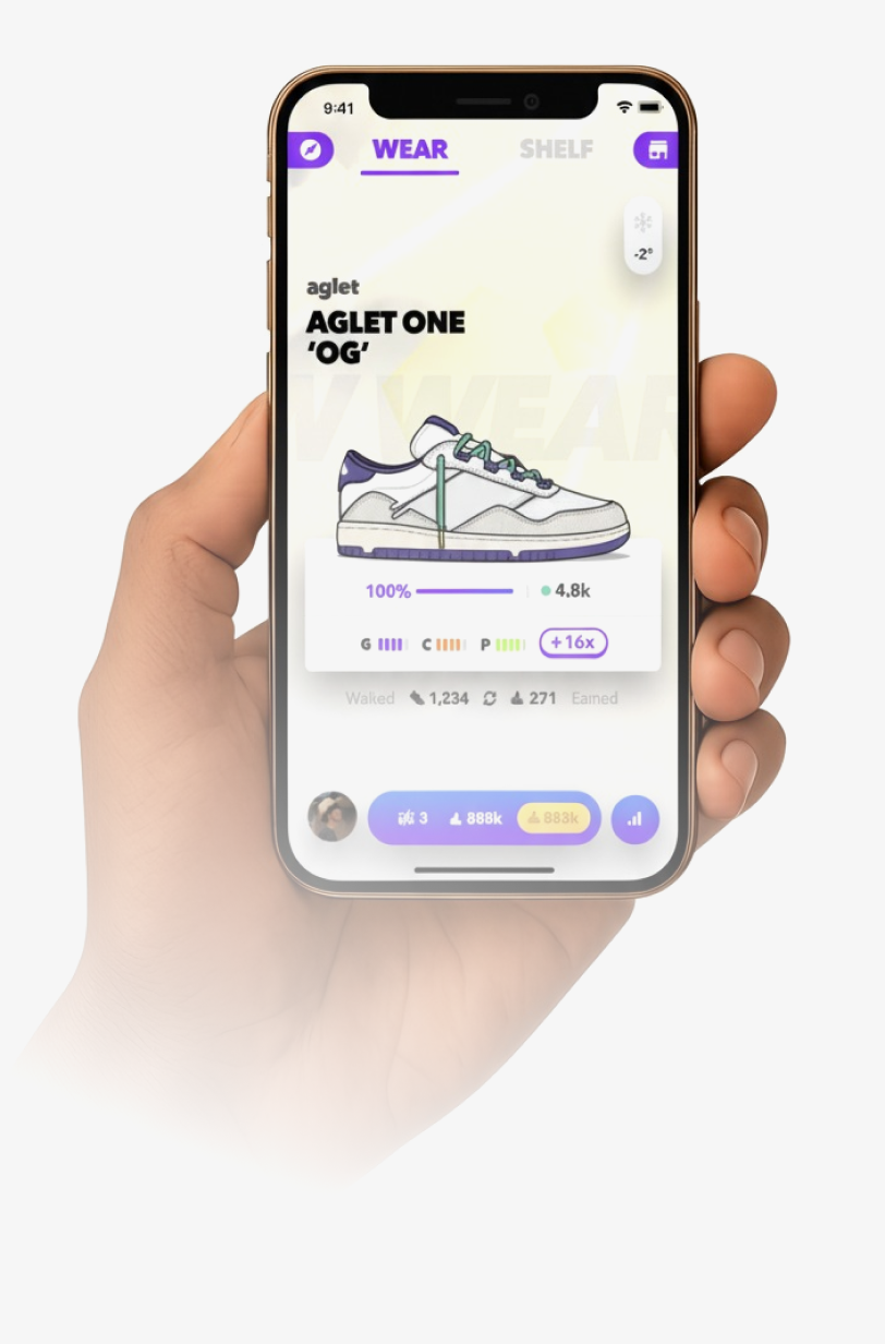 Aglet Sneaker Trading and Gamification App - Mobile Interface Screenshot